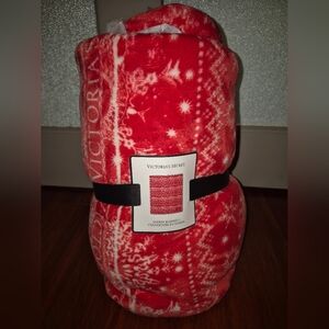 Victoria's Secret Red Patterned Shwrpa Blanket